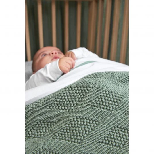 Meyco Baumwoll-Decke 75 x 100 cm - Diamond - Forest Green 3 Meyco Baumwoll-Decke 75 x 100 cm - Diamond - Forest Green – Bild 3