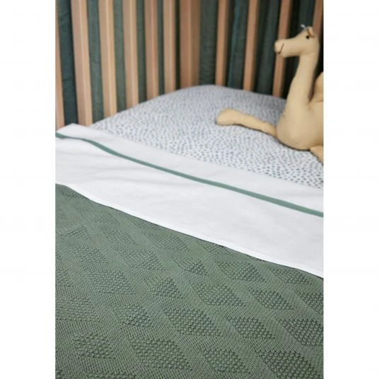 Meyco Baumwoll-Decke 75 x 100 cm - Diamond - Forest Green 4 Meyco Baumwoll-Decke 75 x 100 cm - Diamond - Forest Green – Bild 4