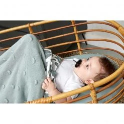 Meyco Baumwoll-Decke 75 x 100 cm - Knots - Grün -Wohnen & Schlafen Verkäufe meyco baumwoll decke 75 x 100 cm knots grun 2733053 d3