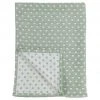 Meyco Baumwoll-Decke 75 x 100 cm - Little Dots - Forest Green