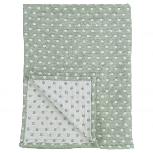 Meyco Baumwoll-Decke 75 x 100 cm - Little Dots - Forest Green 1 Meyco Baumwoll-Decke 75 x 100 cm - Little Dots - Forest Green