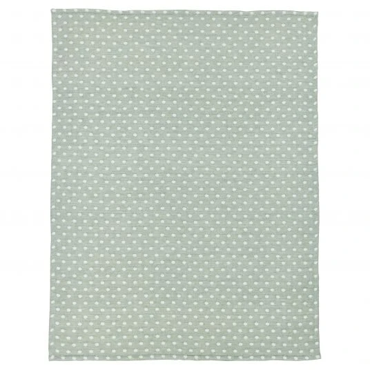 Meyco Baumwoll-Decke 75 x 100 cm - Little Dots - Forest Green 2 Meyco Baumwoll-Decke 75 x 100 cm - Little Dots - Forest Green – Bild 2