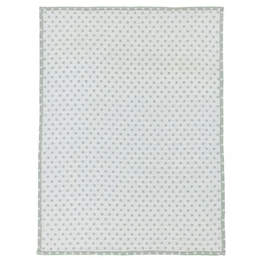 Meyco Baumwoll-Decke 75 x 100 cm - Little Dots - Forest Green 3 Meyco Baumwoll-Decke 75 x 100 cm - Little Dots - Forest Green – Bild 3