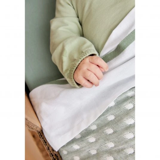 Meyco Baumwoll-Decke 75 x 100 cm - Little Dots - Forest Green 4 Meyco Baumwoll-Decke 75 x 100 cm - Little Dots - Forest Green – Bild 4