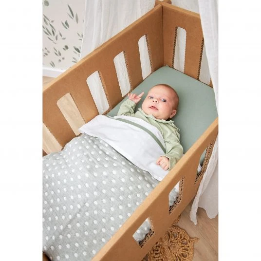 Meyco Baumwoll-Decke 75 x 100 cm - Little Dots - Forest Green 5 Meyco Baumwoll-Decke 75 x 100 cm - Little Dots - Forest Green – Bild 5