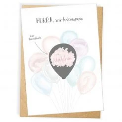 Mintkind Baby-Rubbelkarte - Schwangerschaft - Du wirst ein Mädchen