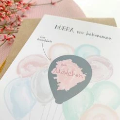 Mintkind Baby-Rubbelkarte - Schwangerschaft - Du wirst ein Mädchen -Wohnen & Schlafen Verkäufe mintkind baby rubbelkarte schwangerschaft du wirst ein madchen pkr madchen d2