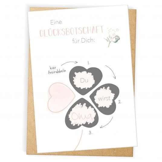 Mintkind Baby-Rubbelkarte - Schwangerschaft - Du wirst Oma 1 Mintkind Baby-Rubbelkarte - Schwangerschaft - Du wirst Oma