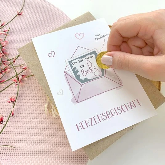 Mintkind Baby-Rubbelkarte - Schwangerschaft - Wir bekommen ein Baby 2 Mintkind Baby-Rubbelkarte - Schwangerschaft - Wir bekommen ein Baby – Bild 2