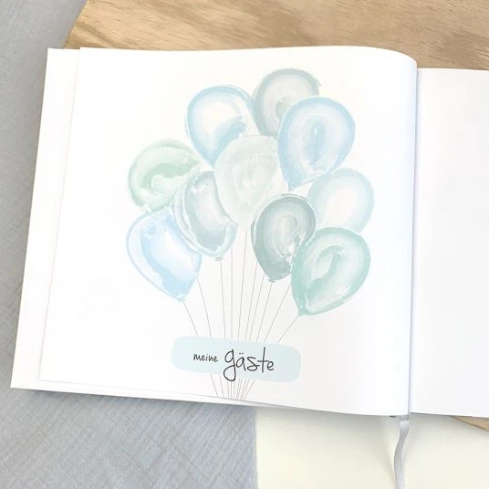Mintkind Gästebuch / Babypartybuch - Meine Babyparty - Blau 4 Mintkind Gästebuch / Babypartybuch - Meine Babyparty - Blau – Bild 4