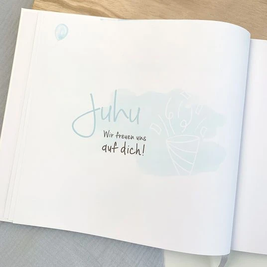Mintkind Gästebuch / Babypartybuch - Meine Babyparty - Blau 6 Mintkind Gästebuch / Babypartybuch - Meine Babyparty - Blau – Bild 6