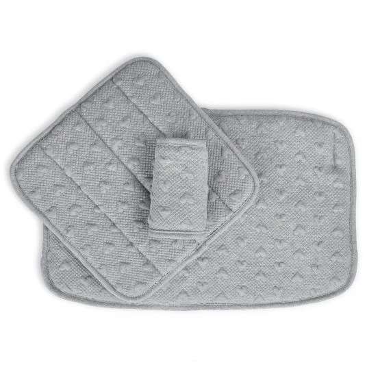 Moji Kissen Set (Bezüge für Schutzbügel, Rückenlehne und Sitz) für Yippy Hochstuhl - Heart 1 Moji Kissen Set (Bezüge für Schutzbügel, Rückenlehne und Sitz) für Yippy Hochstuhl - Heart