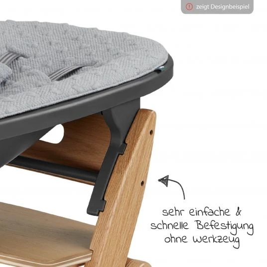 Moji Neugeborenenaufsatz inkl. Bezug, Matratze, Gurtsystem für Yippy Hochstuhl - Heart 4 Moji Neugeborenenaufsatz inkl. Bezug, Matratze, Gurtsystem für Yippy Hochstuhl - Heart – Bild 4