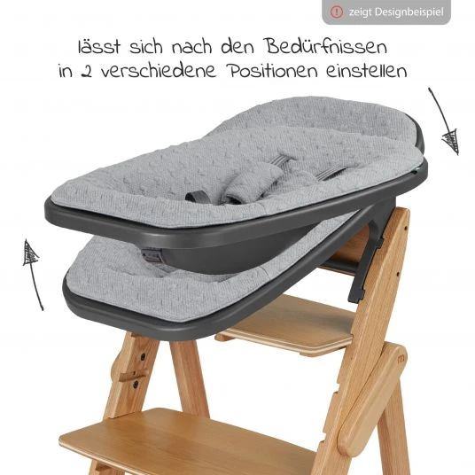 Moji Neugeborenenaufsatz inkl. Bezug, Matratze, Gurtsystem für Yippy Hochstuhl - Heart 5 Moji Neugeborenenaufsatz inkl. Bezug, Matratze, Gurtsystem für Yippy Hochstuhl - Heart – Bild 5