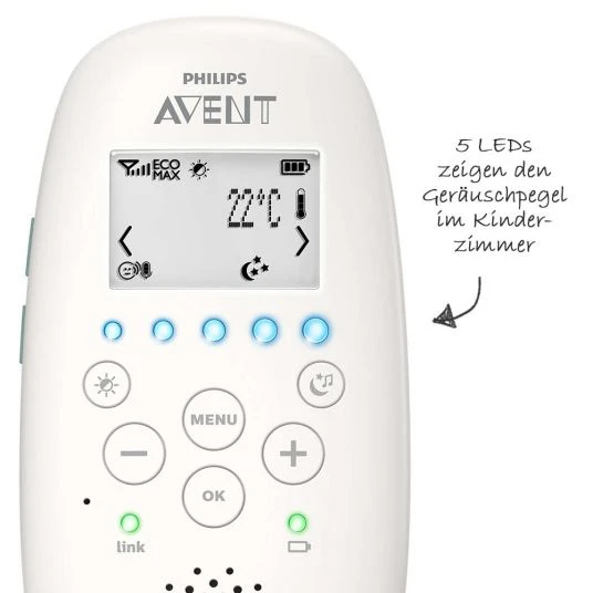 Philips Avent Babyphone DECT mit Smart Eco Mode & Projektor - SCD731/26 2 Philips Avent Babyphone DECT mit Smart Eco Mode & Projektor - SCD731/26 – Bild 2