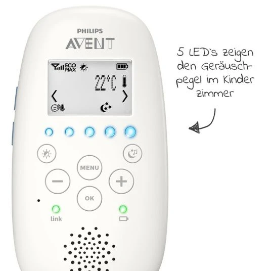 Philips Avent Babyphone DECT mit Smart Eco Mode & Projektor - SCD735/26 2 Philips Avent Babyphone DECT mit Smart Eco Mode & Projektor - SCD735/26 – Bild 2