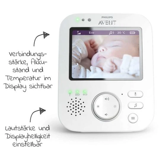 Philips Avent Video-Babyphone mit Kamera - digital 3,5 Zoll - SCD845/26 3 Philips Avent Video-Babyphone mit Kamera - digital 3,5 Zoll - SCD845/26 – Bild 3