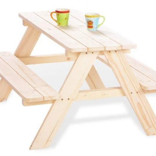 Pinolino Kinder-Sitzgarnitur Nicki für 4 Kinder - Fichte massiv Natur 1 Pinolino Kinder-Sitzgarnitur Nicki für 4 Kinder - Fichte massiv Natur