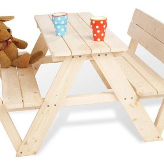 Pinolino Kinder-Sitzgarnitur Nicki für 4 Kinder mit Rückenlehne - Fichte massiv Natur 1 Pinolino Kinder-Sitzgarnitur Nicki für 4 Kinder mit Rückenlehne - Fichte massiv Natur