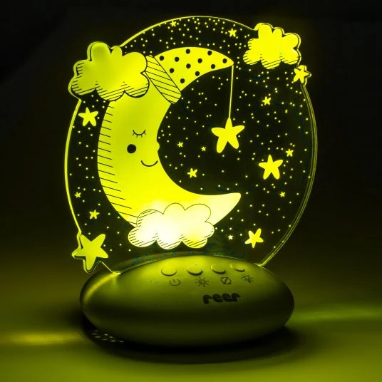 Reer Nachtlicht ColourLumy - Mond - Weiß / Grau 3 Reer Nachtlicht ColourLumy - Mond - Weiß / Grau – Bild 3
