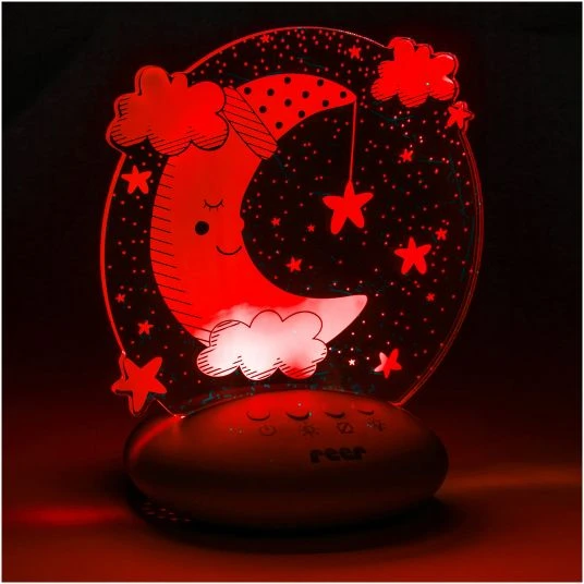 Reer Nachtlicht ColourLumy - Mond - Weiß / Grau 4 Reer Nachtlicht ColourLumy - Mond - Weiß / Grau – Bild 4