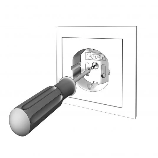 Reer Steckdosenschutz 20er Pack zum Schrauben - Weiß 2 Reer Steckdosenschutz 20er Pack zum Schrauben - Weiß – Bild 2