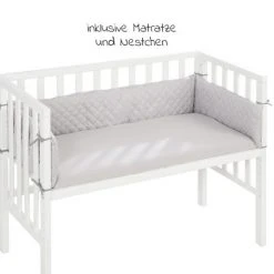 Roba 2in1 Beistellbett, Bank & Matratze & Nestchen Roba Style - Silbergrau - Weiß -Wohnen & Schlafen Verkäufe roba 2in1 beistellbett bank matratze nestchen roba style silbergrau weiss 8970 we 8v230 d4
