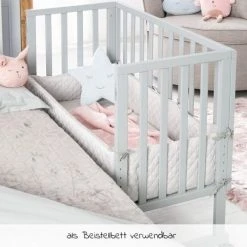 Roba 3in1 Stubenbett, Beistellbett, Bank & Matratze & Nestchen Roba Style - Silbergrau - Taupe -Wohnen & Schlafen Verkäufe roba 3in1 stubenbett beistellbett bank matratze nestchen roba style silbergrau taupe 8961 tp 8v230 d2