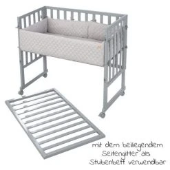 Roba 3in1 Stubenbett, Beistellbett, Bank & Matratze & Nestchen Roba Style - Silbergrau - Taupe -Wohnen & Schlafen Verkäufe roba 3in1 stubenbett beistellbett bank matratze nestchen roba style silbergrau taupe 8961 tp 8v230 d3