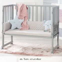 Roba 3in1 Stubenbett, Beistellbett, Bank & Matratze & Nestchen Roba Style - Silbergrau - Taupe -Wohnen & Schlafen Verkäufe roba 3in1 stubenbett beistellbett bank matratze nestchen roba style silbergrau taupe 8961 tp 8v230 d5