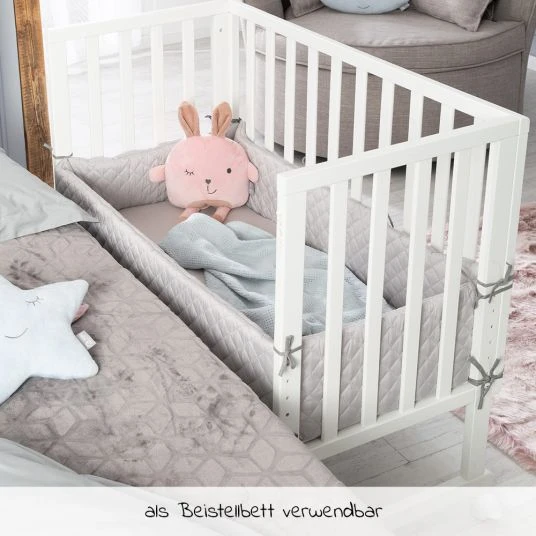 Roba 3in1 Stubenbett, Beistellbett, Bank & Matratze & Nestchen Roba Style - Silbergrau - Weiß 3 Roba 3in1 Stubenbett, Beistellbett, Bank & Matratze & Nestchen Roba Style - Silbergrau - Weiß – Bild 3