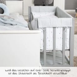 Roba 3in1 Stubenbett, Beistellbett, Bank & Textile-Ausstattung - Sternenzauber Grau - Taupe -Wohnen & Schlafen Verkäufe roba 3in1 stubenbett beistellbett bank textile ausstattung sternenzauber grau taupe 289153 tpv235 d2