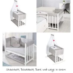 Wohnen & Schlafen Verkäufe -Wohnen & Schlafen Verkäufe roba 4in1 stubenbett beistellbett wiege und bank textile ausstattung adam eule weiss 289149 wes148 d1