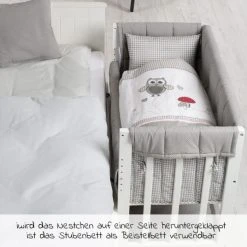 Roba 4in1 Stubenbett, Beistellbett, Wiege und Bank & Textile-Ausstattung - Adam & Eule - Weiß -Wohnen & Schlafen Verkäufe roba 4in1 stubenbett beistellbett wiege und bank textile ausstattung adam eule weiss 289149 wes148 d2