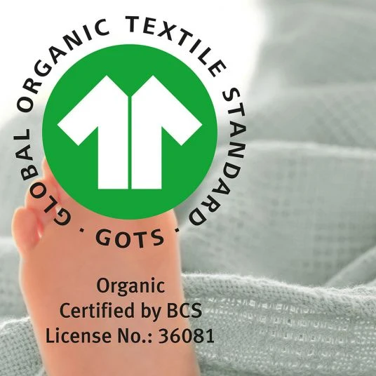 Roba Baumwoll-Decke aus Organic Baumwolle - Strickoptik 80 x 80 cm - Lil Planet - Frosty Green 2 Roba Baumwoll-Decke aus Organic Baumwolle - Strickoptik 80 x 80 cm - Lil Planet - Frosty Green – Bild 2