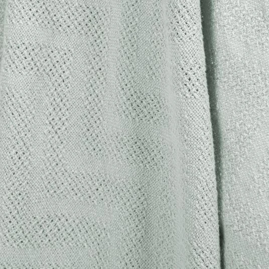 Roba Baumwoll-Decke aus Organic Baumwolle - Strickoptik 80 x 80 cm - Lil Planet - Frosty Green 3 Roba Baumwoll-Decke aus Organic Baumwolle - Strickoptik 80 x 80 cm - Lil Planet - Frosty Green – Bild 3