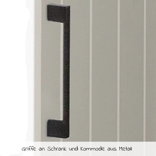 Roba Kinderzimmer Sylt Baby mit 3-türigem Schrank, Bett, breiter Wickelkommode - Weiß 6 Roba Kinderzimmer Sylt Baby mit 3-türigem Schrank, Bett, breiter Wickelkommode - Weiß – Bild 6