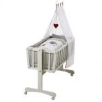 Roba Komplett-Wiege Weiß - Kleine Wolke - Blau 4 Roba Komplett-Wiege Weiß - Kleine Wolke - Blau – Bild 4