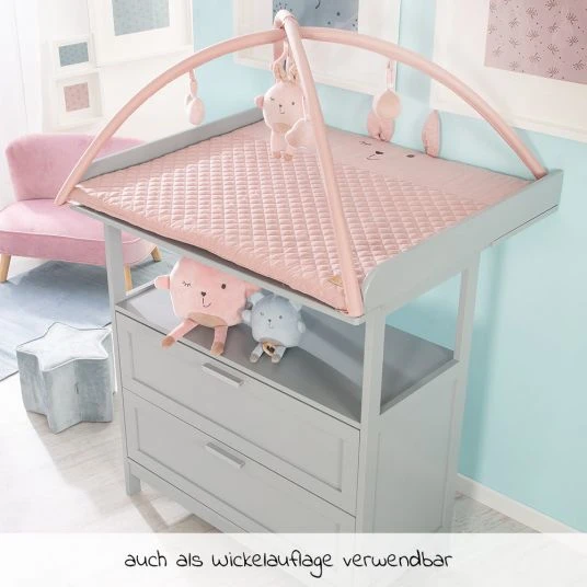 Roba Krabbeldecke / Wickelauflage mit Spielbogen - 75 x 85 cm - Roba Style Lily - Rosa Mauve 4 Roba Krabbeldecke / Wickelauflage mit Spielbogen - 75 x 85 cm - Roba Style Lily - Rosa Mauve – Bild 4