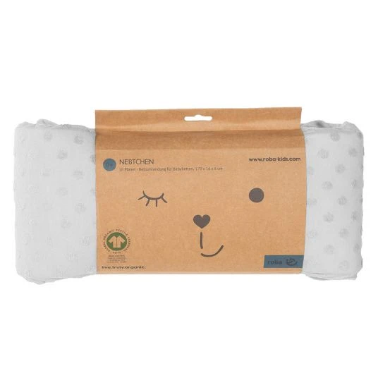 Roba Nestchen Organic 170 x 18 cm - Lil Planet - Silbergrau 5 Roba Nestchen Organic 170 x 18 cm - Lil Planet - Silbergrau – Bild 5