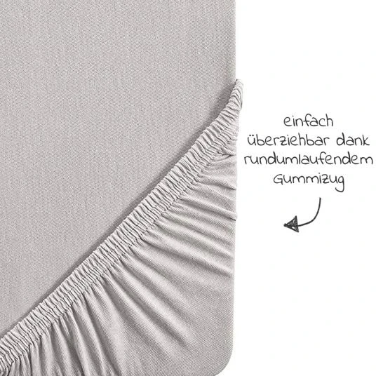 Roba Spannbetttuch aus Organic Baumwolle 60 x 120 cm / 70 x 140 cm - Lil Planet - Silbergrau 5 Roba Spannbetttuch aus Organic Baumwolle 60 x 120 cm / 70 x 140 cm - Lil Planet - Silbergrau – Bild 5