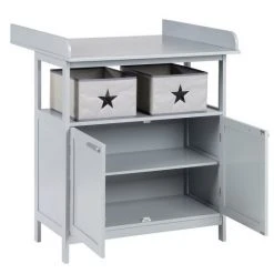 Roba Wickelkommode Hamburg mit Wickelaufsatz & 2 Canvas-Boxen - Taupe -Wohnen & Schlafen Verkäufe roba wickelkommode hamburg mit wickelaufsatz 2 canvas boxen taupe 1711040 tp d2