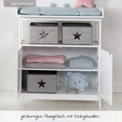 Roba Wickelkommode Hamburg mit Wickelaufsatz & 2 Canvas-Boxen - Taupe -Wohnen & Schlafen Verkäufe roba wickelkommode hamburg mit wickelaufsatz 2 canvas boxen taupe 1711040 tp d3