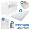 Schardt 7-tlg. Kinderbett Set & Matratze Air Allround, Steppbett 100x135+40x60, 2x Bettlaken, Betteinlage 70 x 140 cm - Weiß