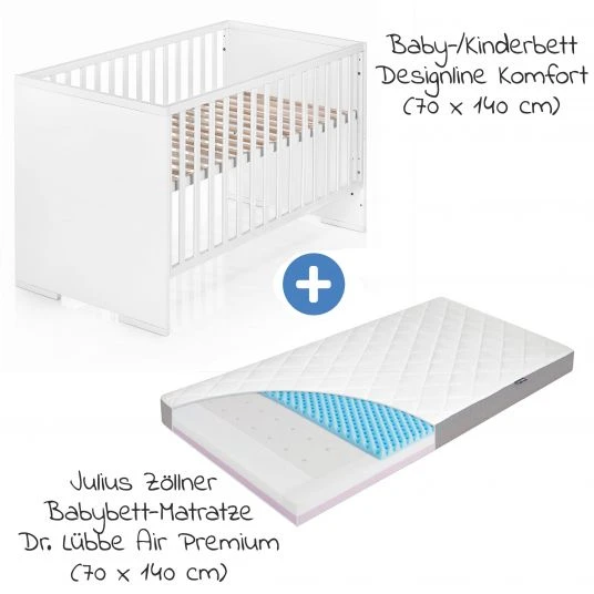 Schardt 7-tlg. Kinderbett Set & Matratze Dr. Lübbe Air, Steppbett 100x135+40x60, 2x Bettlaken, Betteinlage 70 x 140 cm - Weiß 2 Schardt 7-tlg. Kinderbett Set & Matratze Dr. Lübbe Air, Steppbett 100x135+40x60, 2x Bettlaken, Betteinlage 70 x 140 cm - Weiß – Bild 2