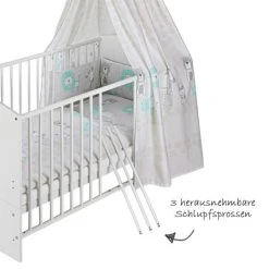 Schardt Baby-Komplettbett-Set Classic-Line inkl. Bettwäsche, Himmel, Nestchen & Matratze Weiß 70 x 140 cm - Exklusiv Design Wallis - Grau -Wohnen & Schlafen Verkäufe schardt baby komplettbett set classic line inkl bettwasche himmel nestchen matratze weiss 70 x 140 cm exklusiv design wallis grau 04 498 02 02 1 215 d2