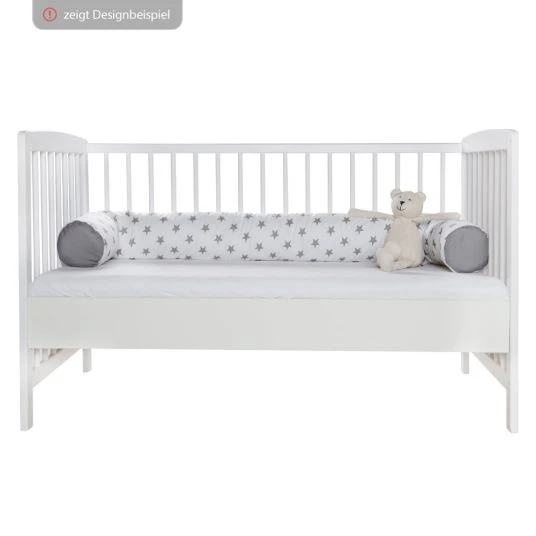Schardt Baby-Nestchenrolle / Bettschlange - Sternchen - Grau 2 Schardt Baby-Nestchenrolle / Bettschlange - Sternchen - Grau – Bild 2