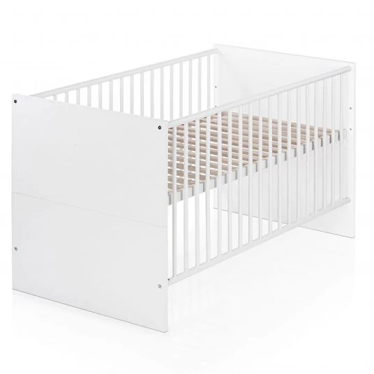 Schardt Baby- und Kinderbett Designline Basic Buche teilmassiv 70 x 140 cm - Weiß 1 Schardt Baby- und Kinderbett Designline Basic Buche teilmassiv 70 x 140 cm - Weiß