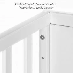Schardt Baby- und Kinderbett Designline Deluxe Buche teilmassiv 70 x 140 cm - Weiß -Wohnen & Schlafen Verkäufe schardt baby und kinderbett designline deluxe buche teilmassiv 70 x 140 cm weiss 04 796 02 02 d3
