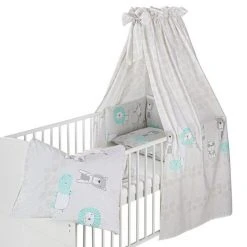 Schardt Bettwäsche-Set 4-tlg. Bezüge, Himmel, Nestchen - Exklusiv Design Wallis - Grau